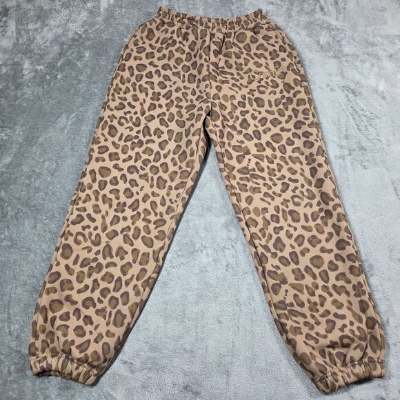Comfrt Minimalist Kids XL Sweatpants Brown Leopard Limited Edition Joggers NWOT - Picture 1 of 12